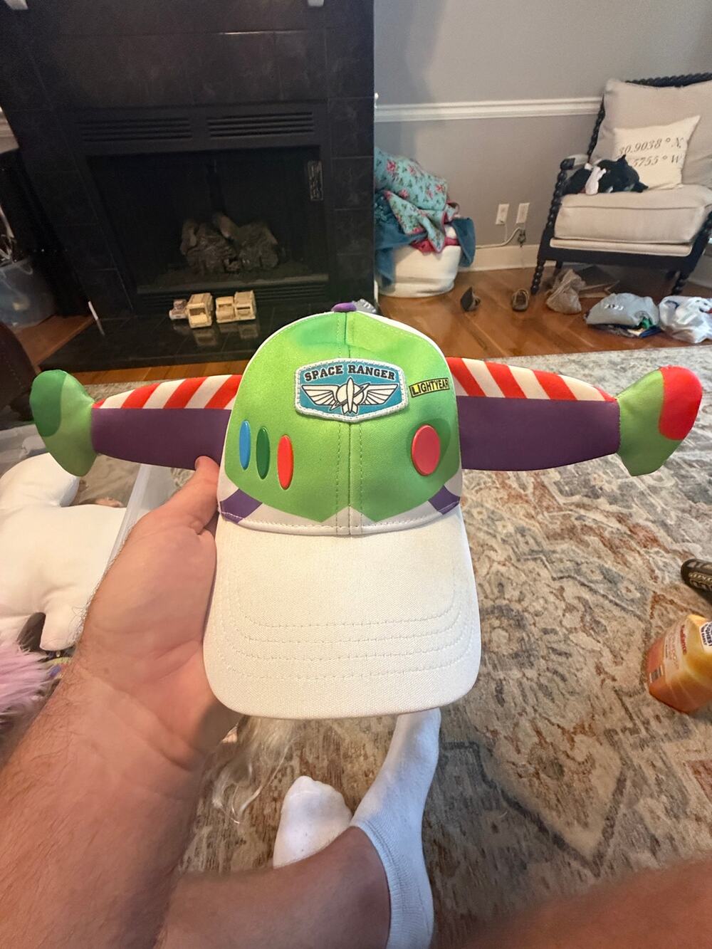 Disney Buzz Lightyear Space Ranger Hat Cap Wings Toy Story One Size Adult Kids
